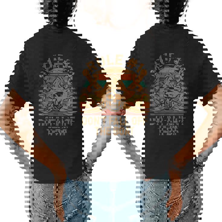 Rule 1 Don't Fall Off The Boat Pirate Dad Halloween Halloween Womens T-shirt Back Print