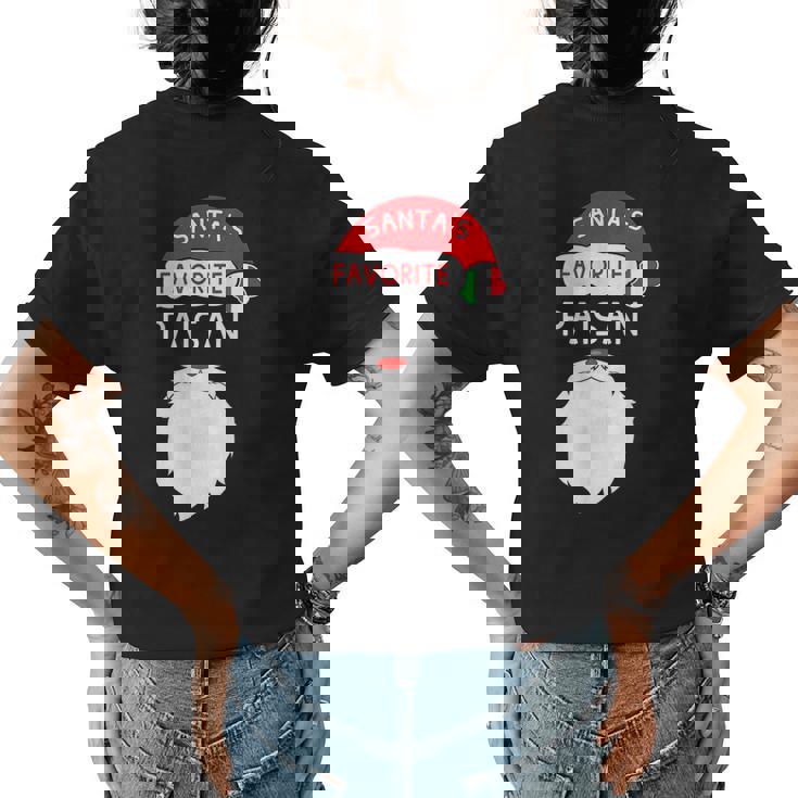 Santas Favorite Paisan Funny Italian Pride Christmas Womens Back Print T-shirt