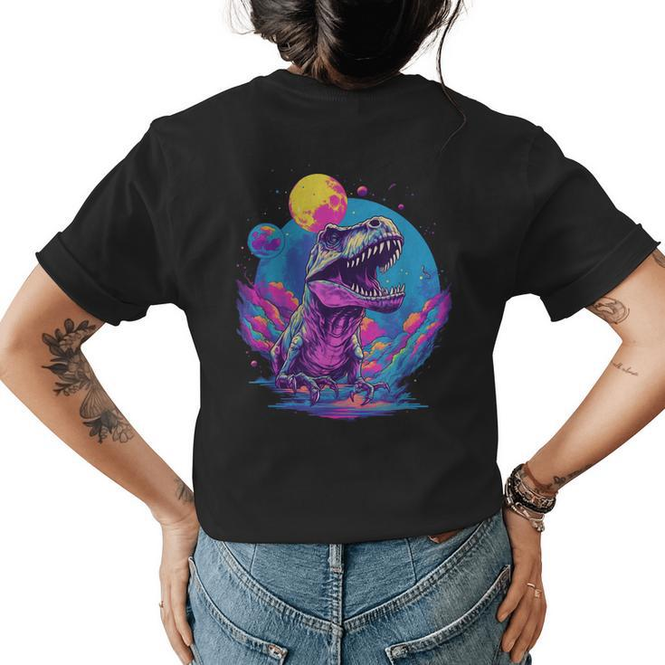 T-Rex Dinosaur Men Women Kids  Womens Back Print T-shirt