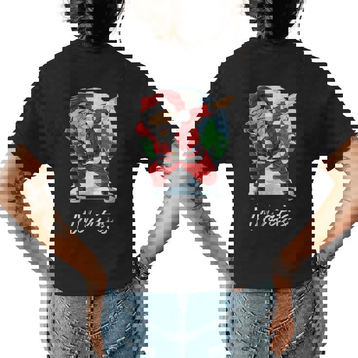 Waits Name Gift Santa Waits Womens Back Print T-shirt