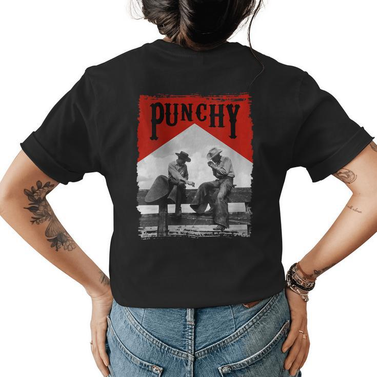 Western Texas Cowgirl Horse Girl Rodeo Punchy Cowboy Killers Gift For Womens Womens Back Print T-shirt