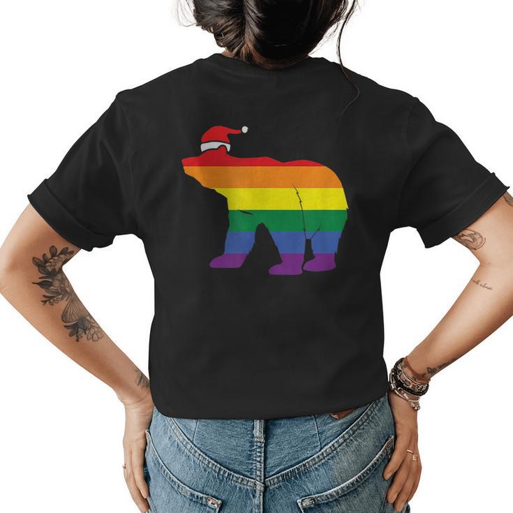 Xmas Gay Bear  Gay Dad Couple Christmas  For Men Womens Back Print T-shirt