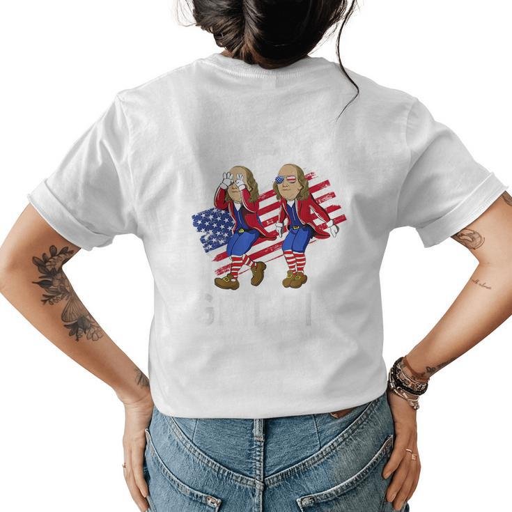 Ben Griddin 4Th Of July Benjamin Franklin Griddy Men Women  Women's Crewneck Short Sleeve Back Print T-shirt