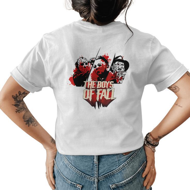 The Boys Of Fall Horror Movies Novelty Graphic Fall Womens T-shirt Back Print