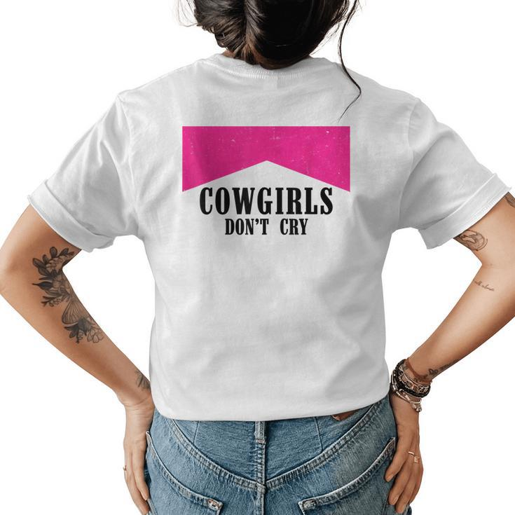 Cowgirls Dont Cry Western Leopard Cowgirl Womens Back Print T-shirt