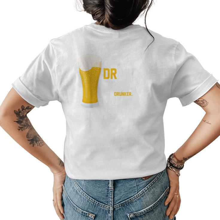 Druncle  | Funny Drunk Uncle Definition Quote  Womens Back Print T-shirt