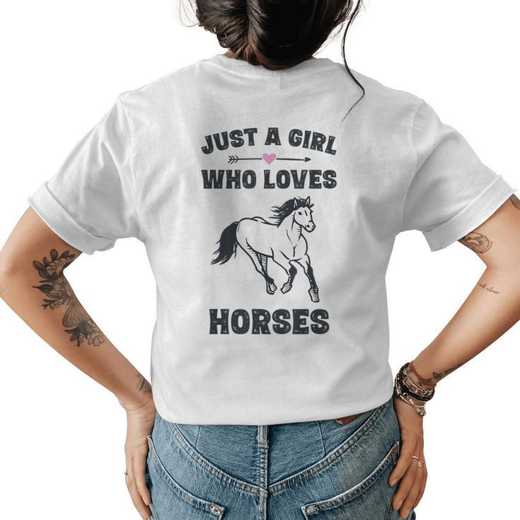 Funny Horses  Gifts For N Girls Cute Horse Gifts For Bird Lovers Funny Gifts Womens Back Print T-shirt