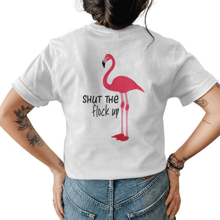 Get The Flock Out Hot Pink Womens Back Print T-shirt