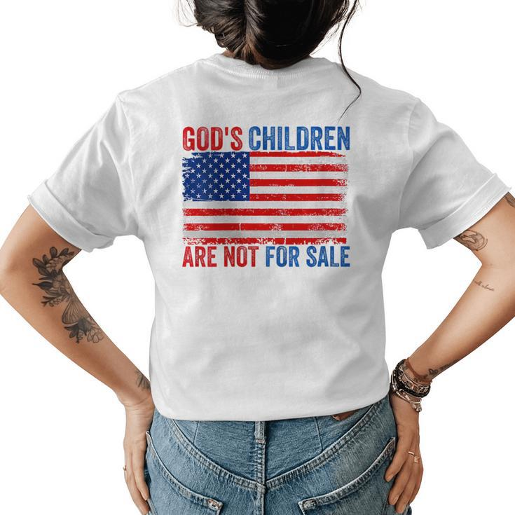 Gods Children Are Not For Sale Funny Gift For Womens Womens Back Print T-shirt