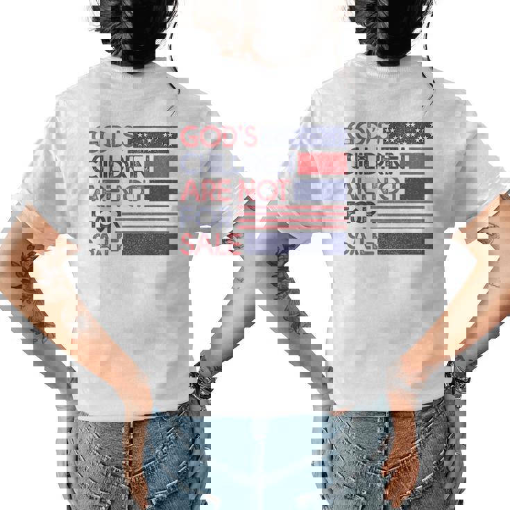 Gods Children Are Not For Sale Womens Back Print T-shirt