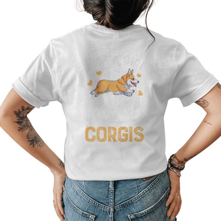 Just A Girl Who Loves Corgis T  Corgi Women Kids Lover Womens Back Print T-shirt