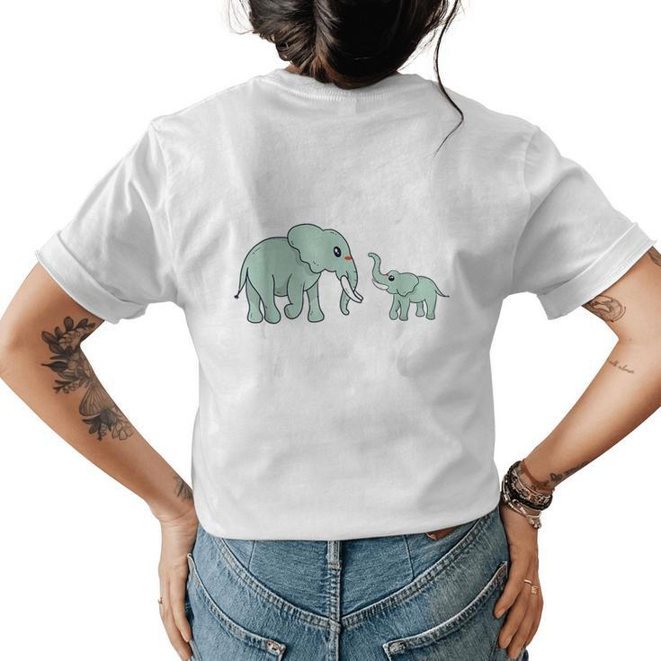 Mama To Be Elephant Funny Pregnancy  For Women Gifts For Mama Funny Gifts Womens Back Print T-shirt