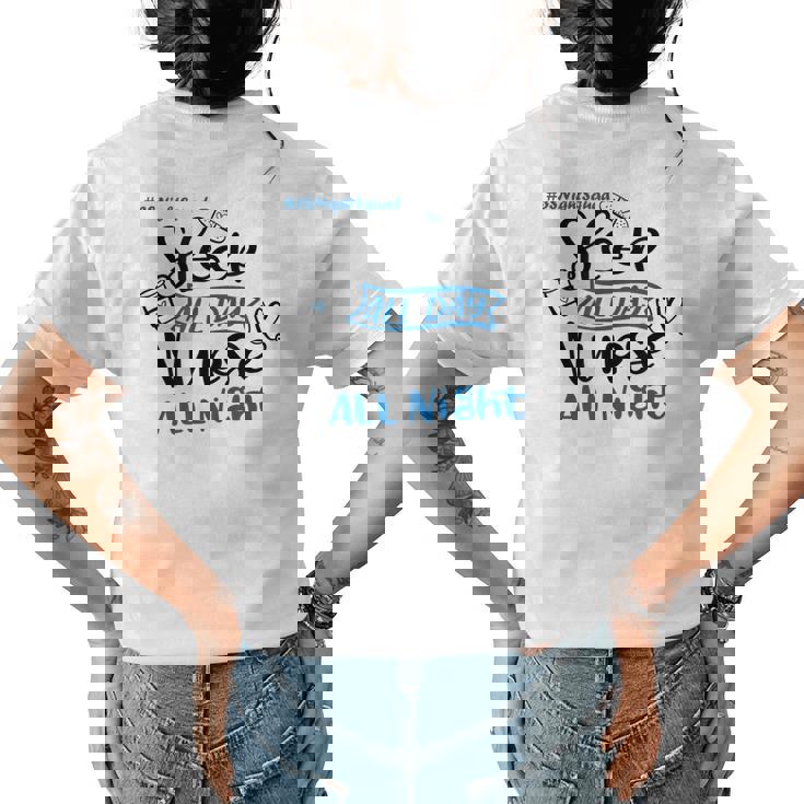 Night Shift Nurse 3S Variant Womens Back Print T-shirt