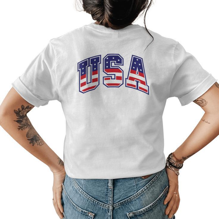 Patriotic American Flag Men Women Happy Fourth 4Th Of July Patriotic Funny Gifts Womens Back Print T-shirt
