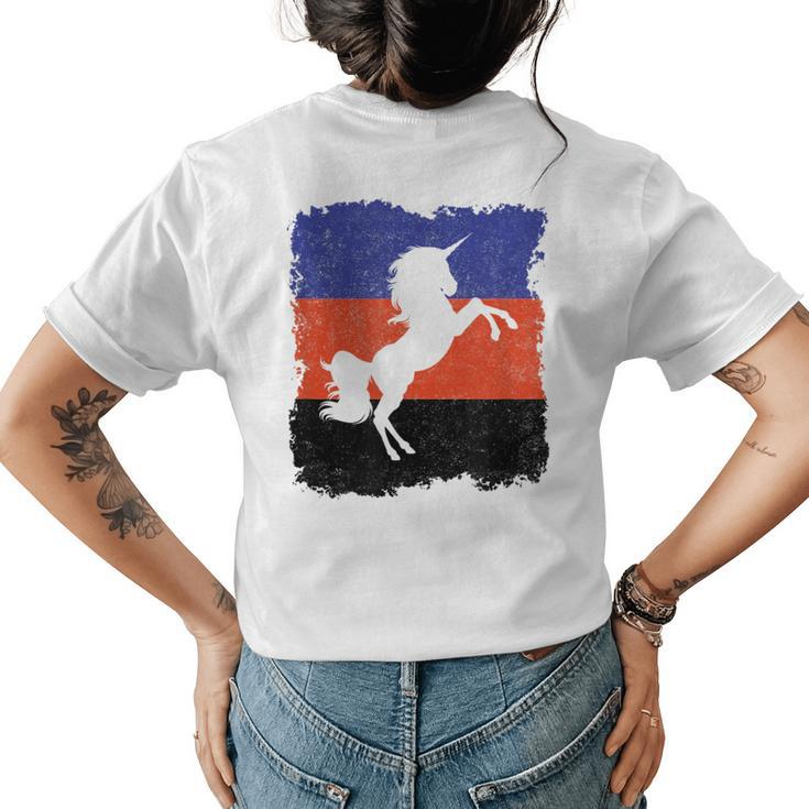 Polyamorous Unicorn Pride Flag T  Gift Poly Men Women Womens Back Print T-shirt