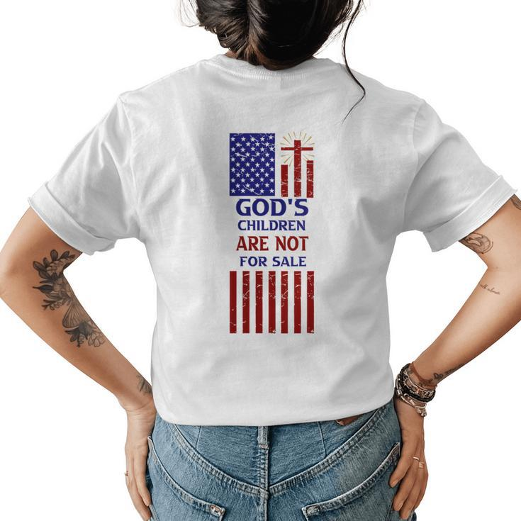 The Sounds Of Freedom Gods Children Are Not For Sale Flag  Womens Back Print T-shirt