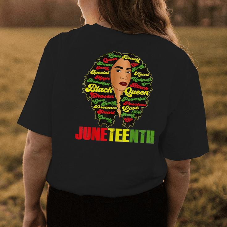 1865 Junenth Queen Celebrate African American Women Womens Back Print T-shirt Funny Gifts