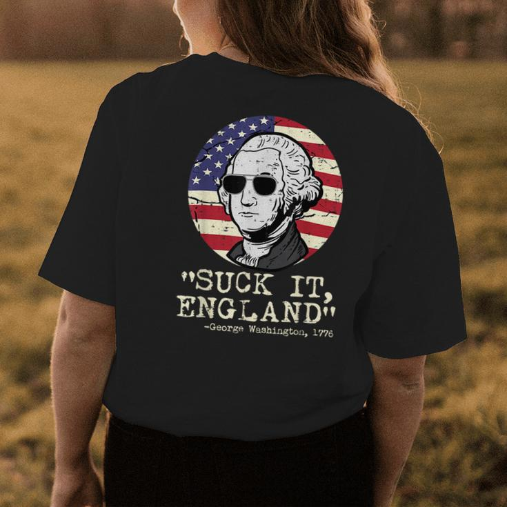 4Th July George Washington England Funny Patriotic Men Women Women's Crewneck Short Sleeve Back Print T-shirt Unique Gifts