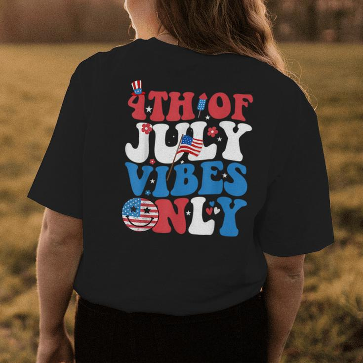 4Th Of July Vibes Only Funny Women Men 4Th Of July Womens Back Print T-shirt Unique Gifts