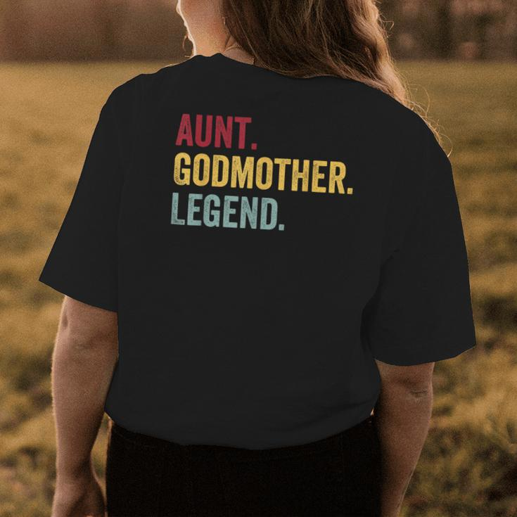 Aunt Godmother Legend Retro Vintage Funny Auntie Mothers Day Womens Back Print T-shirt Funny Gifts