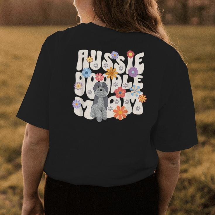 Aussie Doodle Mom Dog Design Womens Womens Back Print T-shirt Unique Gifts