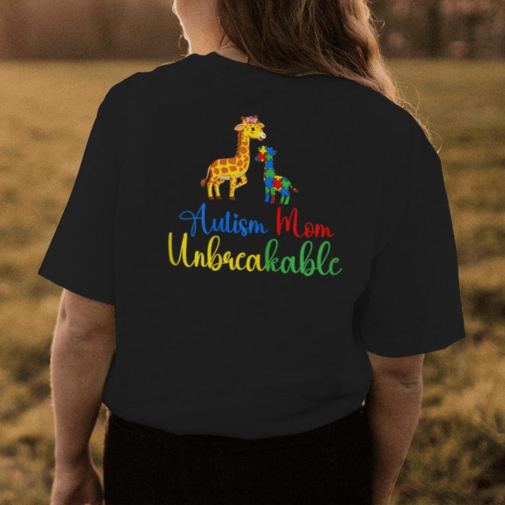 Autism Mom Unbreakable Autism Awareness Be Kind Gift For Womens Womens Back Print T-shirt Unique Gifts
