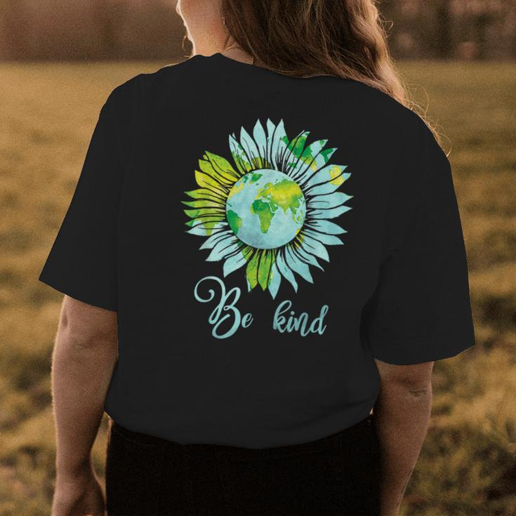 Be Kind Daisy Earth Hippie Flower Child Womens Back Print T-shirt Unique Gifts