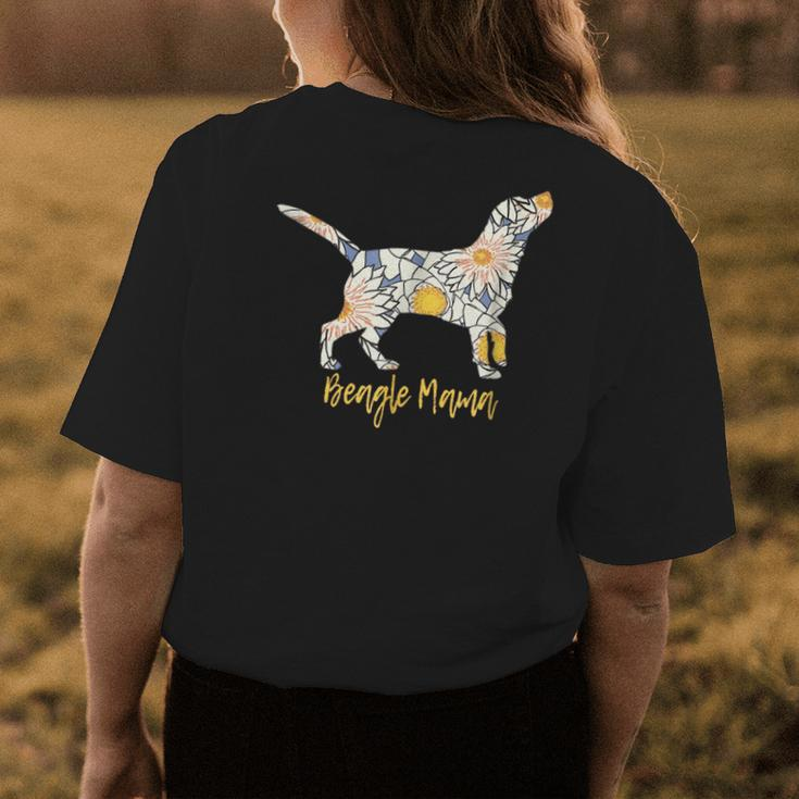 Beagle Mom For Women Cute Daisy Print Womens Back Print T-shirt Unique Gifts