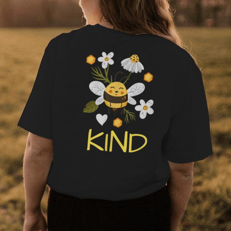 Bee Kind To Be Kind Spread Happiness And Smiles Womens Back Print T-shirt Unique Gifts