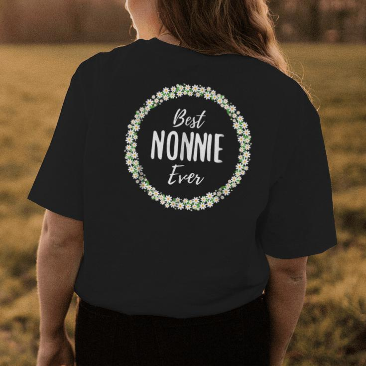 Best Nonnie EverCute Grandma Daisy Flower Womens Back Print T-shirt Unique Gifts