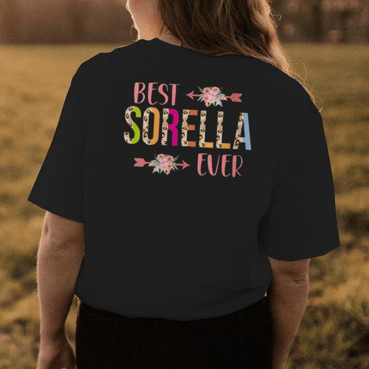 Best Sorella Ever Italian Sister Leopard Floral Womens Back Print T-shirt Unique Gifts