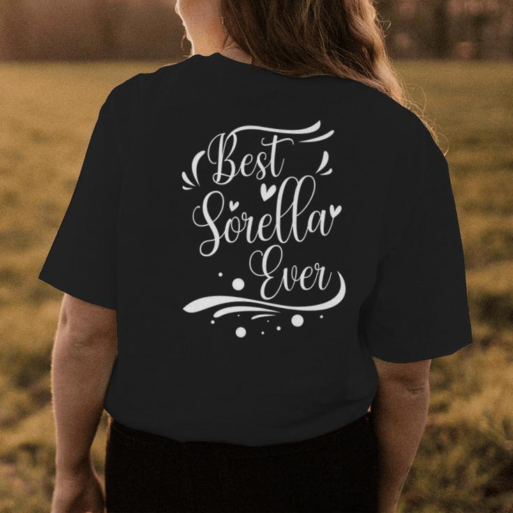 Best Sorella Ever Italian Sister Womens Back Print T-shirt Unique Gifts