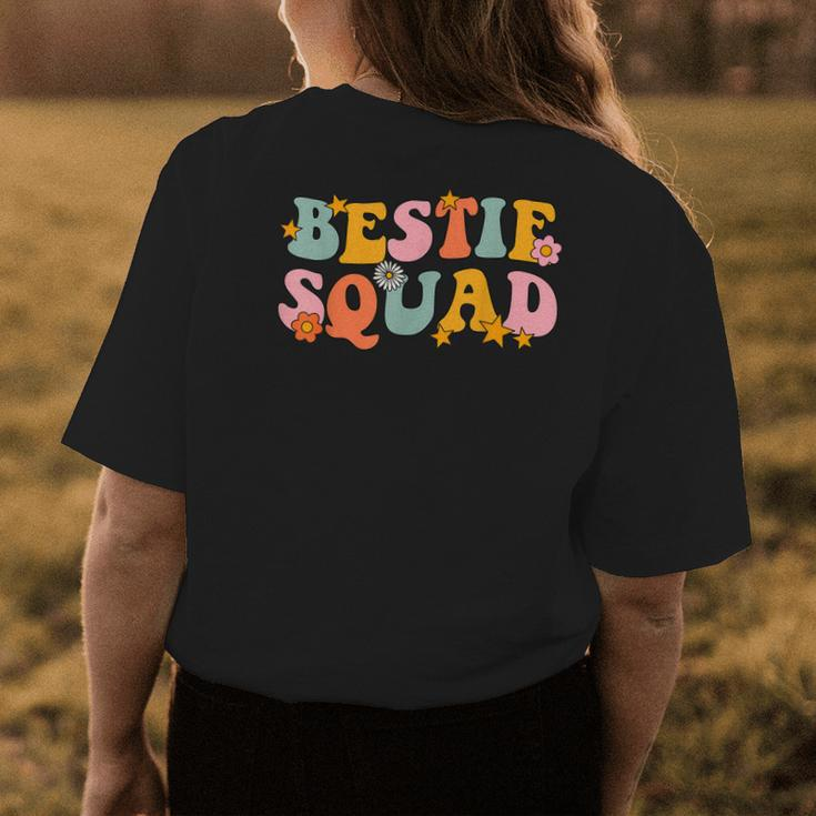 Bestie Squad Groovy Matching For Best Bff Friend Womens Back Print T-shirt Unique Gifts