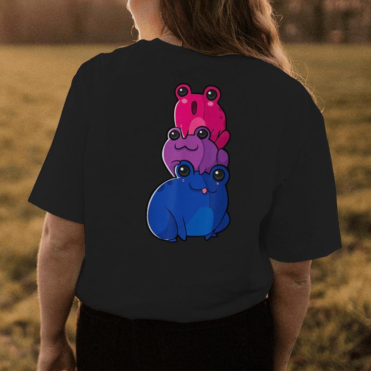 Bisexual Pride Flag Color Lgbtq Rainbow Frogs Subtle Bi Womens Back Print T-shirt Unique Gifts