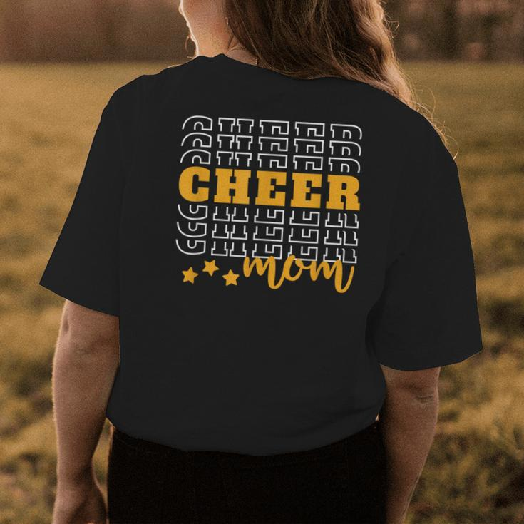 Cheer Mom Cheerleading Mother Competition Parents Support Womens Back Print T-shirt Funny Gifts