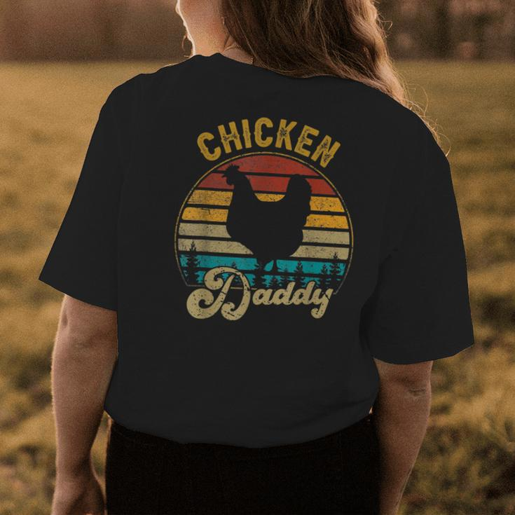 Chicken Daddy Vintage Retro 70S Chicken Dad Fathers Day Men Womens Back Print T-shirt Funny Gifts