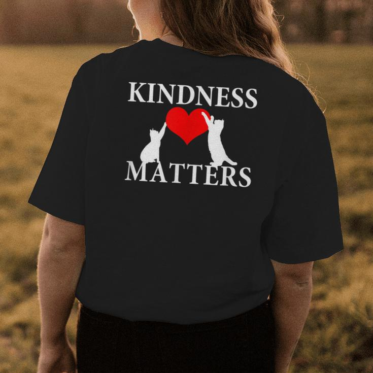Choose To Be Kind Kindness Matters Cat Lover Womens Back Print T-shirt Unique Gifts