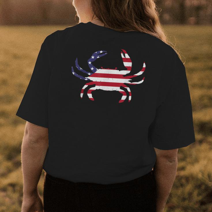 Cool Crab For Men Women Fourth July Flag Patriotic Crabbing Womens Back Print T-shirt Unique Gifts