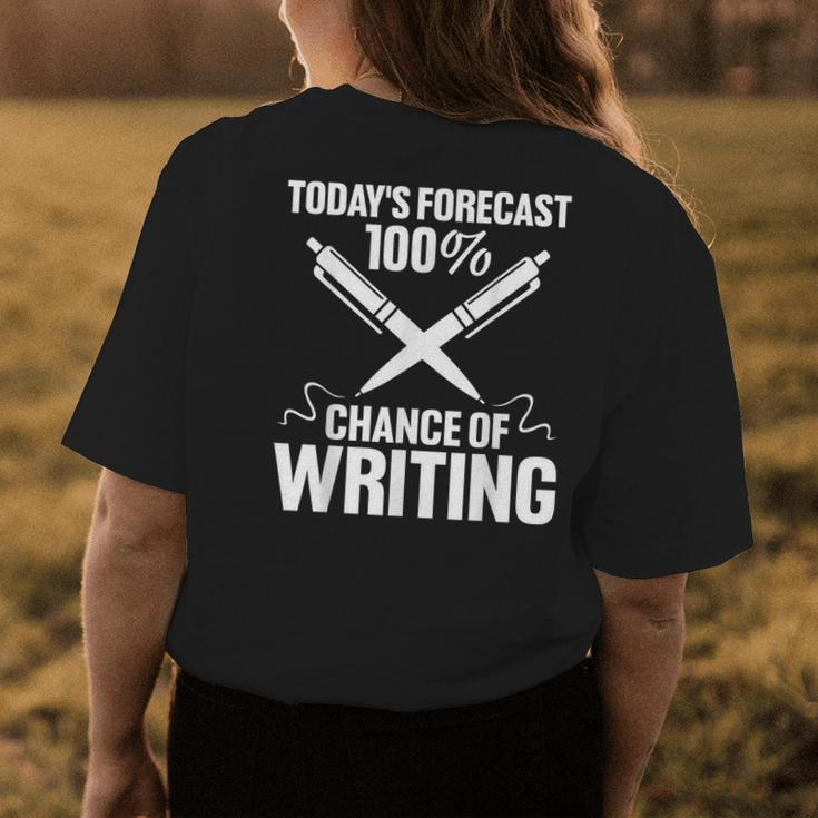 Cool Writing For Men Women Pen Author Writer Poet Literature Writer Funny Gifts Womens Back Print T-shirt Unique Gifts