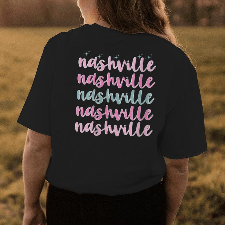 Country Music Festival Western Cowgirl Yeehaw Nashville Womens Back Print T-shirt Unique Gifts