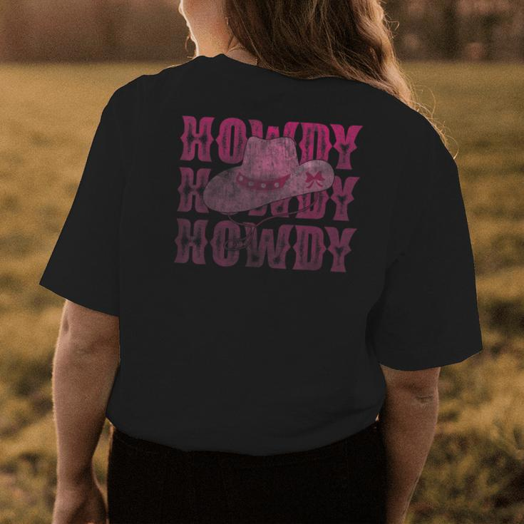 Cute Howdy Rodeo Western Country Southern Cowgirl Hats Womens Back Print T-shirt Unique Gifts