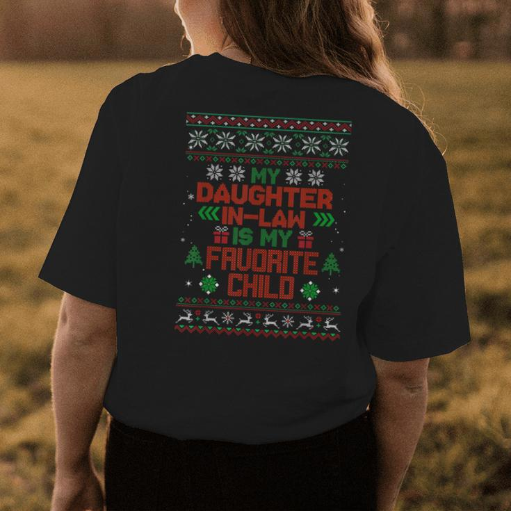 My Daughterinlaw Is My Favorite Child Motherinlaw Xmas Women's T-shirt Back Print Unique Gifts