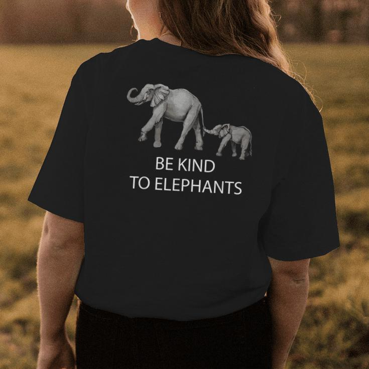 Elephants Be Kind To Animals Men Women Boys Girls Womens Back Print T-shirt Unique Gifts
