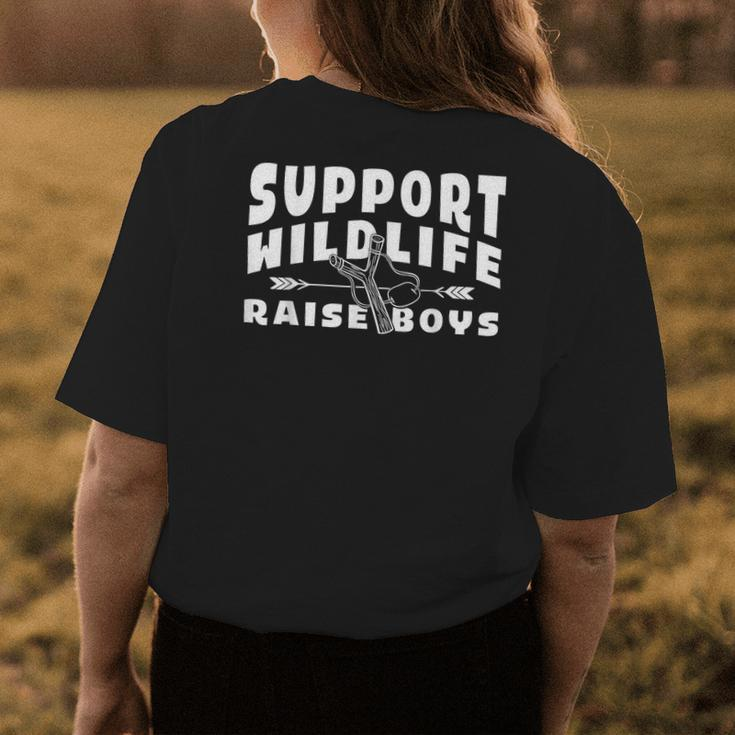 Funny Boy Dad Mom Parent Support Wildlife Raise Boys Womens Back Print T-shirt Unique Gifts