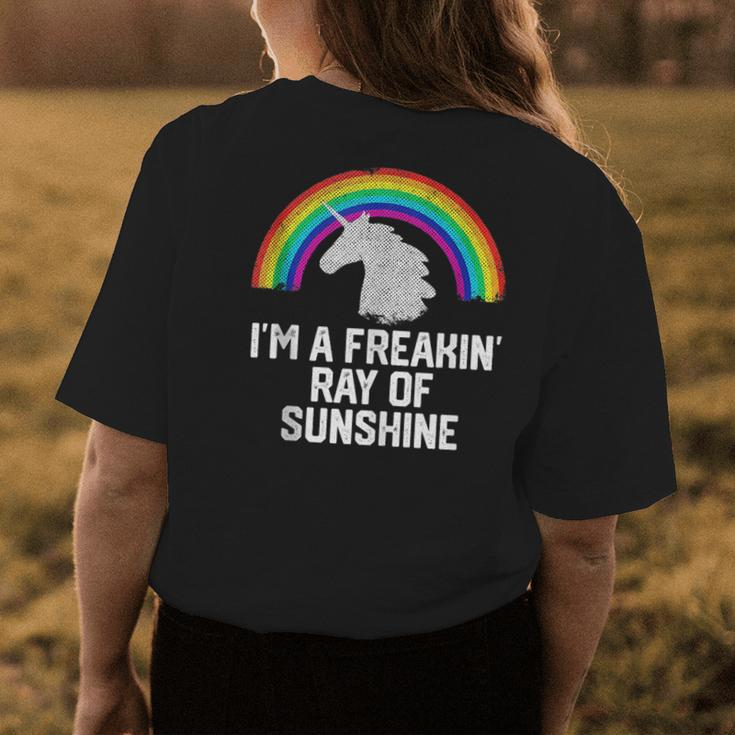 Funny Unicorn Rainbow Mothers Day Gift Mom Womens Cute Gifts For Mom Funny Gifts Womens Back Print T-shirt Unique Gifts