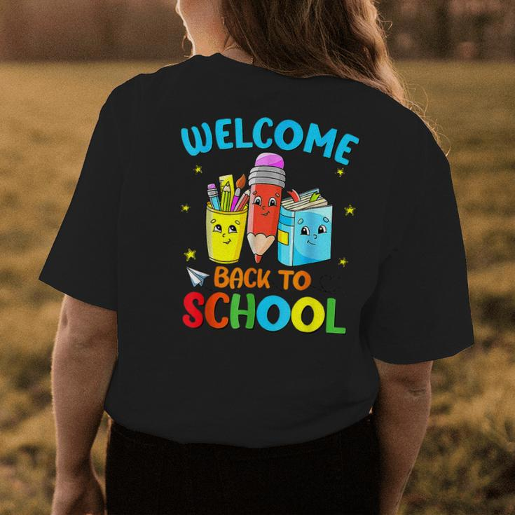 Funny Welcome Back To School Gifts For Teachers And Students Womens Back Print T-shirt Funny Gifts