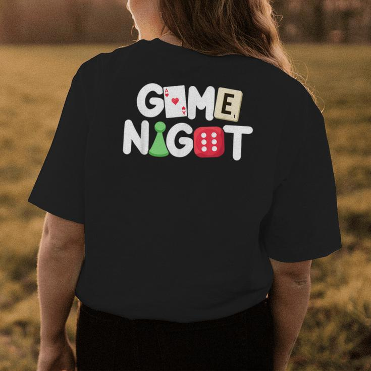 Game Night Host Board Games Trivia Night Team Women Men Womens Back Print T-shirt Unique Gifts
