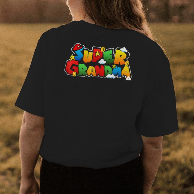 Gamer Super Grandma Funny Gamer Gifts For Grandma Womens Back Print T-shirt Personalized Gifts