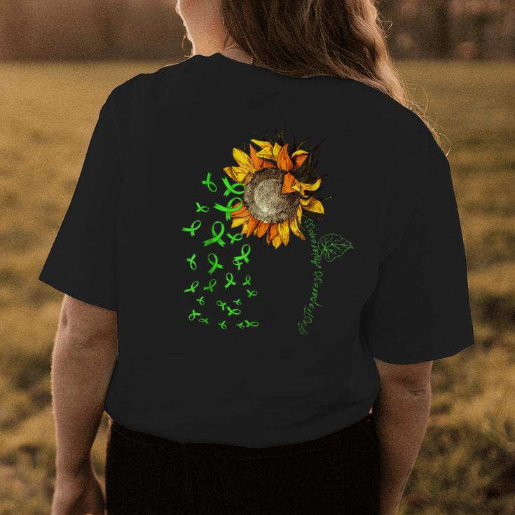 Gastroparesis Awareness Sunflower Womens Back Print T-shirt Unique Gifts