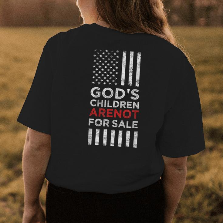 Gods Children Are Not For Sale American Flag Gods Children Womens Back Print T-shirt Unique Gifts